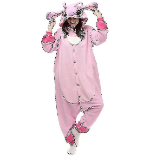 Stitch Pyjamas Animaatio Sarjakuva Pyjamas Suit Jumpsuit.XL.Pink