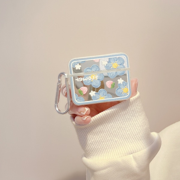 AirPods-fodral Silikonfodral Spegel Blomma för Apple Airpod 3 Cov