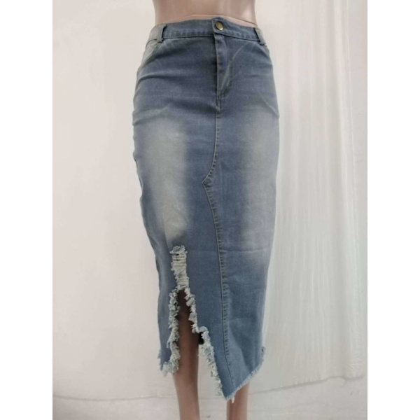 Naisten Junior Plus Size Juniors polvipituinen Midi Pencil Rip