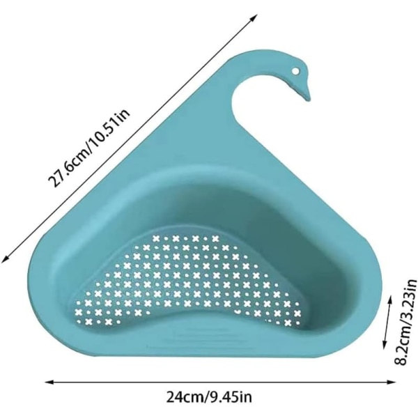 4 stk. Svaneafløbsbakke til køkken, multifunktionel hængende filtrering af drypbakke, køkkenvasktilbehør passer til alle vaske