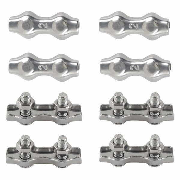 M2 Duplex Clips Kabelbindere 304 Rustfritt Stål Duplex Linjeklips