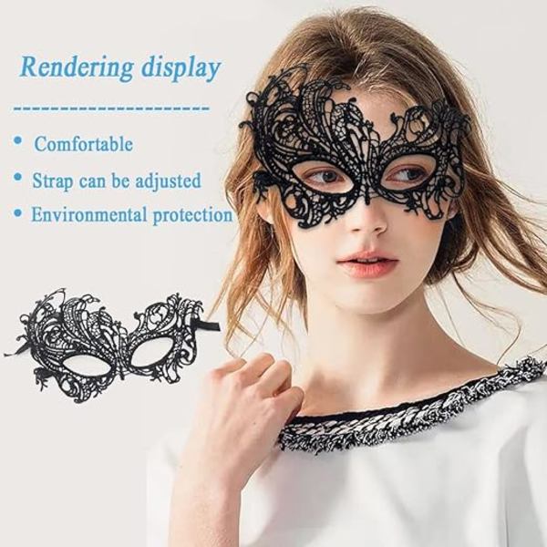 Lady of Luck Venetiansk Maske for Menn, Halloweenfest Ball Venetia