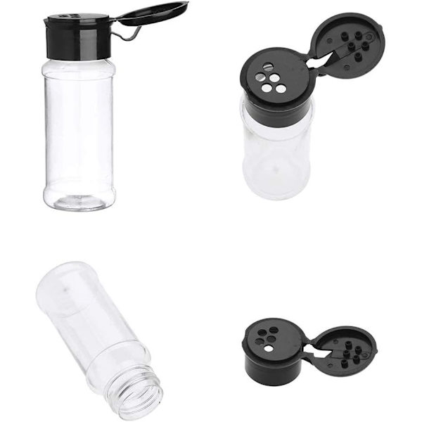 6 st plast kryddburkar salt peppar shakers kryddburkar flaskor