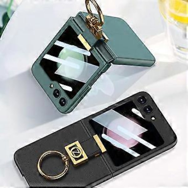 GKK Ultratyndt Læder Ring Cover til Samsung Galaxy Z Flip5