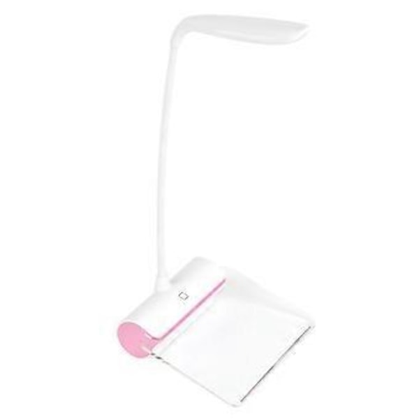 Dimbar LED-lampa med Touch-sensor, USB-skrivbordslampa med meddelandetavla, Rosa