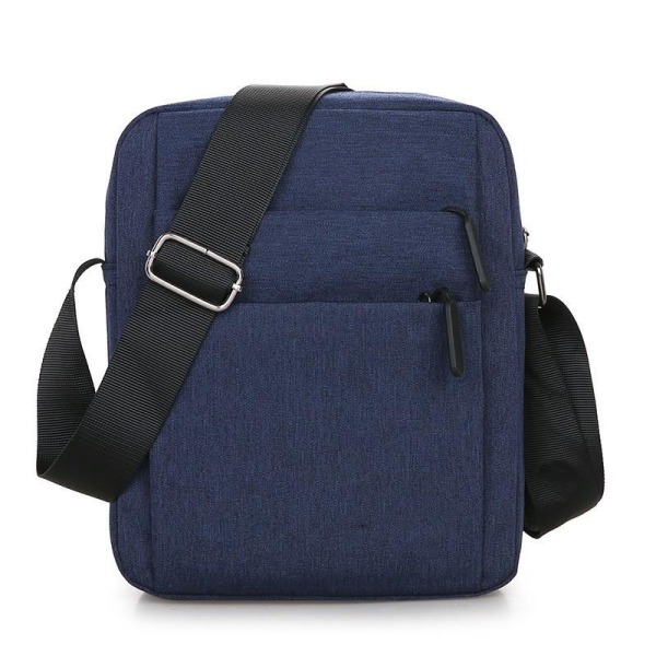 Blå Oxford-håndtaske til mænd i høj kvalitet med krydsede skulderstr