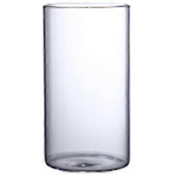 Klar Glasvas Blomvas Minimalistisk Glasvas Cylinderformad Blomvas för Bröllop Vardagsrum Dekorativ Gåva 6.5x12cm