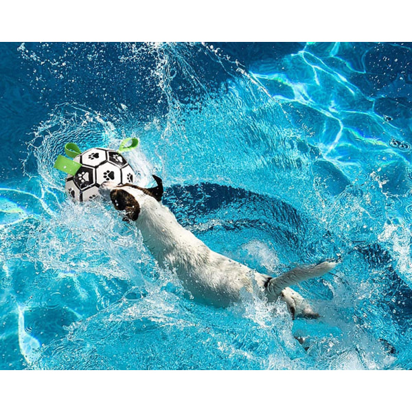 Interaktiv hundleksaksfotboll med greppflikar Hållbara hundbollar