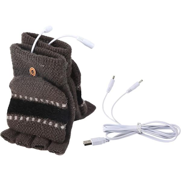 Mænds og Kvinders USB Opvarmede Handsker - Grå, USB Håndvarmer
