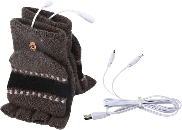 USB-uppvärmda handskar för män och kvinnor - Grå, USB-handvärmare