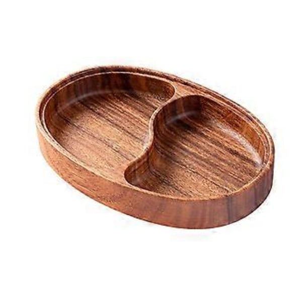 Serveringsbrett Tørket Frukt Skål Mat Oppbevaringsboks Tre Appetittvekkere Fat for Hjem Benkeplate Bord Midtstykke Brød(30x20x4.5cm) 30x20x4.5cm