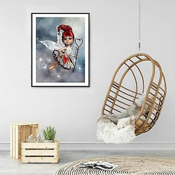 Täysi timanttitaide-kirjontasarja, 30x40cm (Tyyppi 2) Timanttimaalaus Isot silmät nukke pyöreä timantti, DIY täysi pora timanttimaalaus seinäsisustus aikuisille