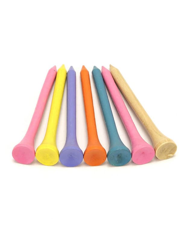 200 Golftilbehør tilbehør bane 70mm trefarge ballholder golf bambus ballplugger bambus treplugger tee