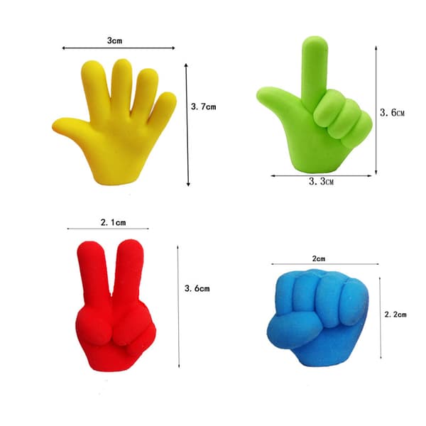 10-pack Sten Sax Påse Suddgummi, Fingerformade Suddgummi Pennfodral för Studenter