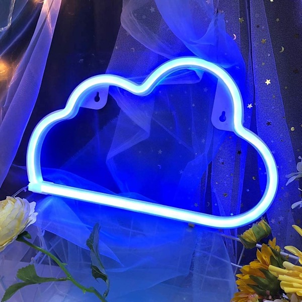 Moln Neon Skylt - Neon för Väggdekor USB eller Batteri för Sovrum