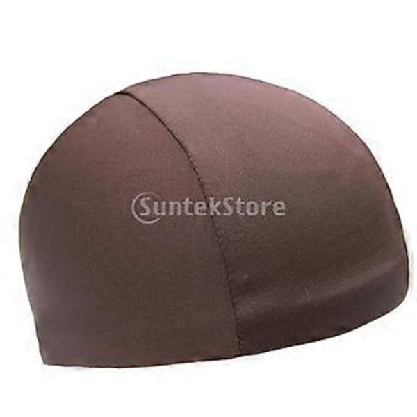 Svettmössa Justerbar Cykelmössa Skull Cap Hjälmfoder (Brun)
