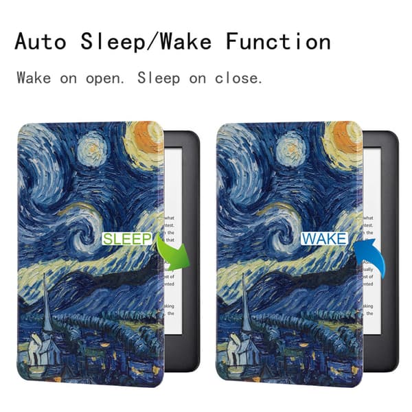 Etui til Kindle 10. generation - (Stjerneklar nat) Slank & Let