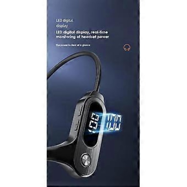 Headset Stöd Tf-kort Portabla Hörlurar Led-display Med Mikrofon För Träning Löpning