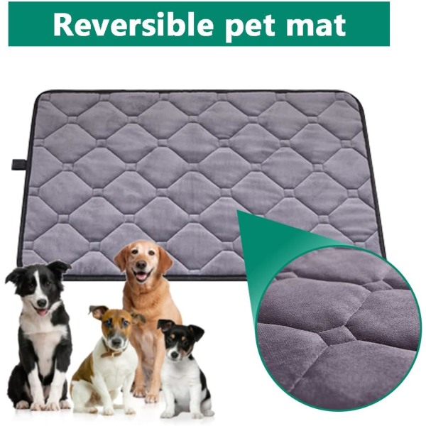 Grå - Hundbädd, 45*60cm hundkudde, tvättbar husdjursmadrass,