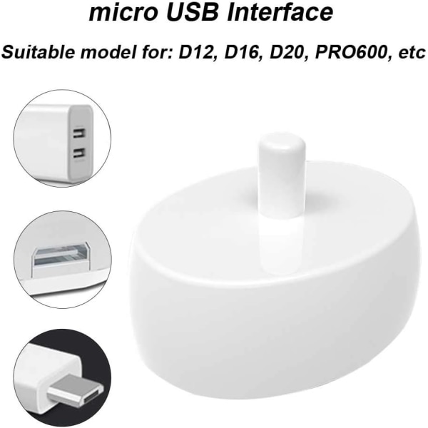 Elektrisk tannbørsteladerbase, 1,5W, USB-grensesnitt