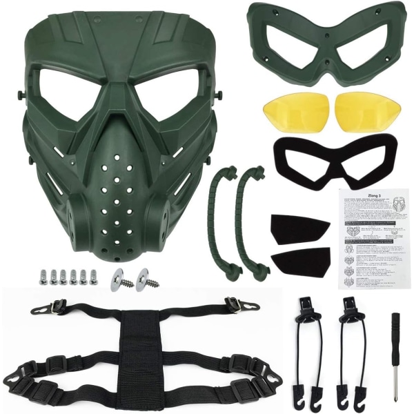 Airsoft / Sykkelmaske, Utendørsbruk, Full Face Masks Taktisk Ant