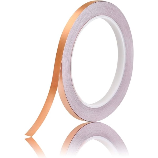 0,05 mm tyk, 3 mm * 20 m kobberfolietape, kugledriver, farvet