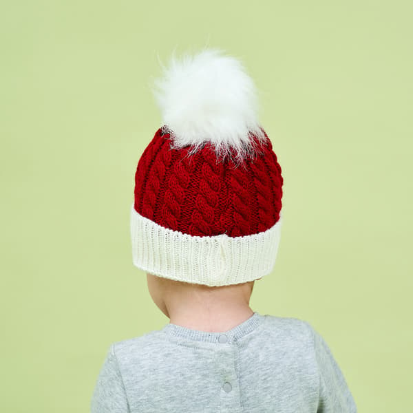 Julefest 2022 Barnestrikkede Varme Pompom Hat