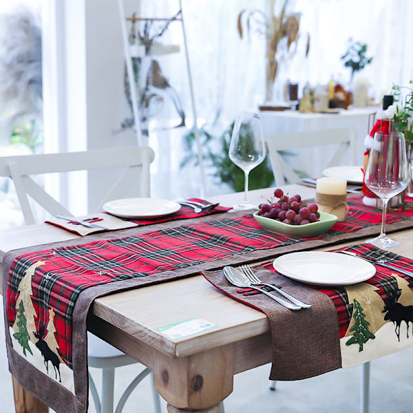 Julbord, stol, träd, renbord, stol, middagsfest, ta
