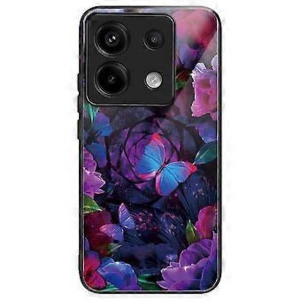 Skal för Xiaomi Redmi Note 13 Pro 5G/Poco X6 5G Härdat Glas+TPU Mönstertryck Baksida Telefonskal Style A