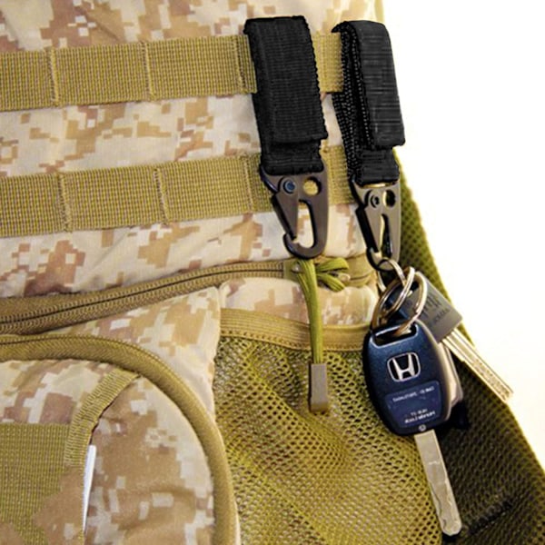 5 stk. Mousqueton de Ceinture, Sangle en Nylon avec Porte-Clés Ant