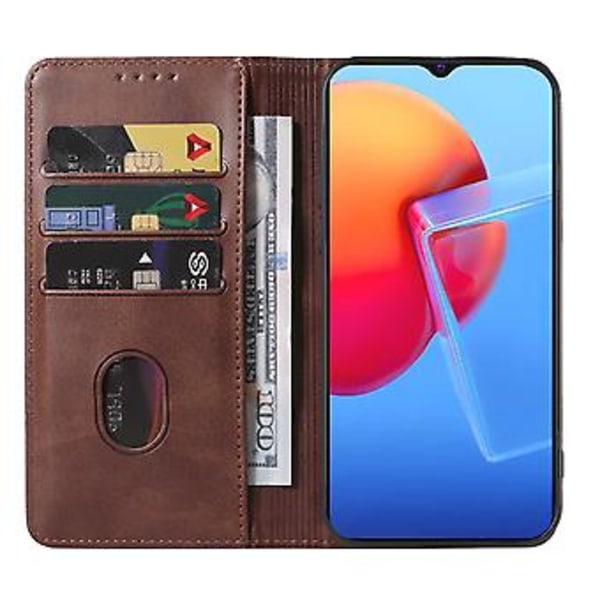 Läderfodral för vivo Y51 2020 (Indien) / Y31 2021 Brown