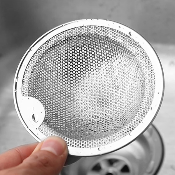 Sett med to rustfrie stålsil for vask (10 cm)