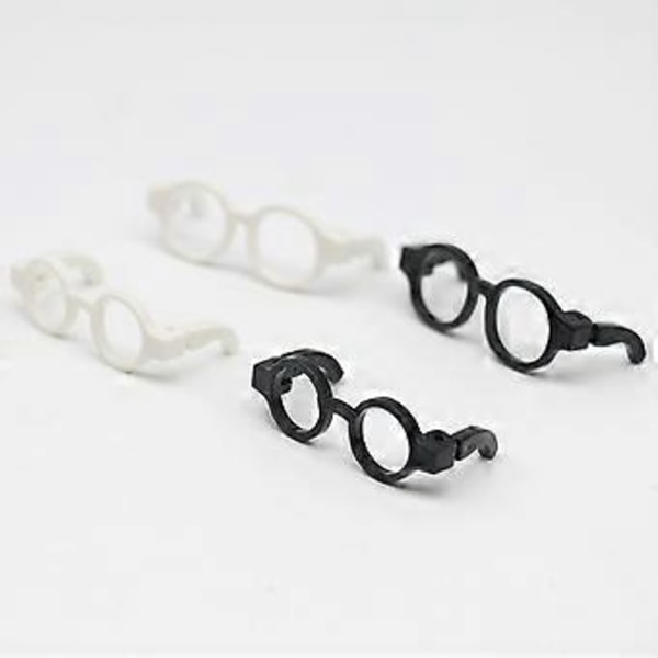 5 kpl Pieni pyöreä neliökehys lasit nukke ei linssejä muovilasit aikuisten nuken valokuvarekvisiitta mustakehyksiset lasit pojille black round frame