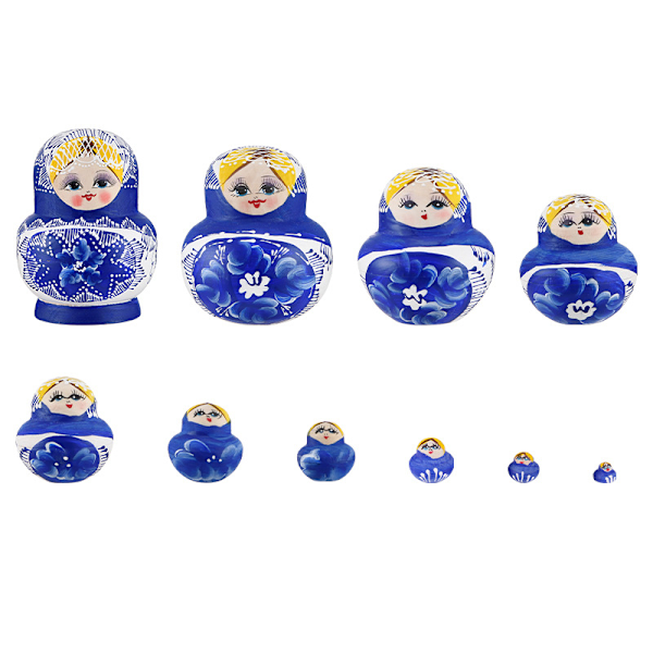 Rullende dukke merke, 10 stykker, russiske dukker, 10 stykker, håndlaget