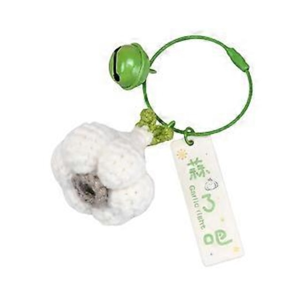 Realistinen valkosipuli/kaali/kevätsipuli/chili-koru avaimenperä lankavihannesriipus avaimenpidike laukkukoriste naisille Garlic style Wire ring