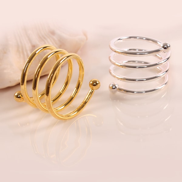 Servietringe og -holdere, 6 stk. Metal Servietring Serviet Loop Hol