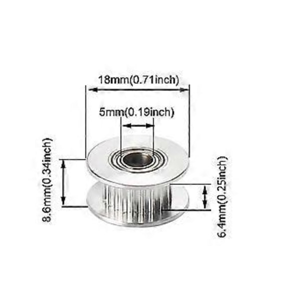 3D-skrivare Timing Belt Spännare, Unitak 3D Uppgradering X-Axel Remspännare för Ender 3, Cr-10S, Tronx