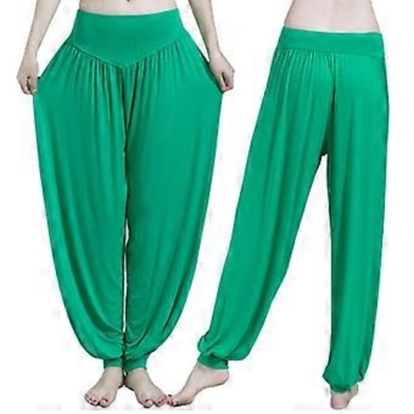 Naisten rennot, suuret modaali harem-housut, tanssihousut, jooga-asu red M