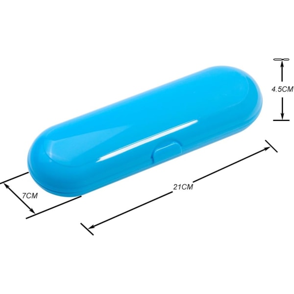 Yksi sininen, kannettava korvaava muovinen matkasarja sähköhammasharjoille