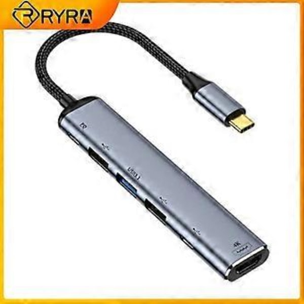 RYRA 100W USB C HUB Dockningsstation 4K 60Hz Till -kompatibel VGA PD Adapter USB 3.1 Förlängning