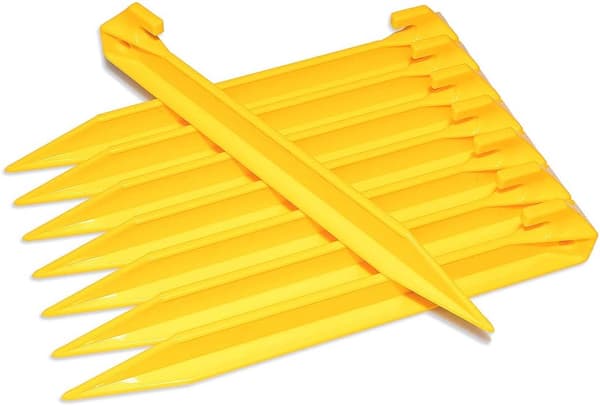 10-pack Plasttältpinnar - 9 tum Tunga Strandtältpinnar C