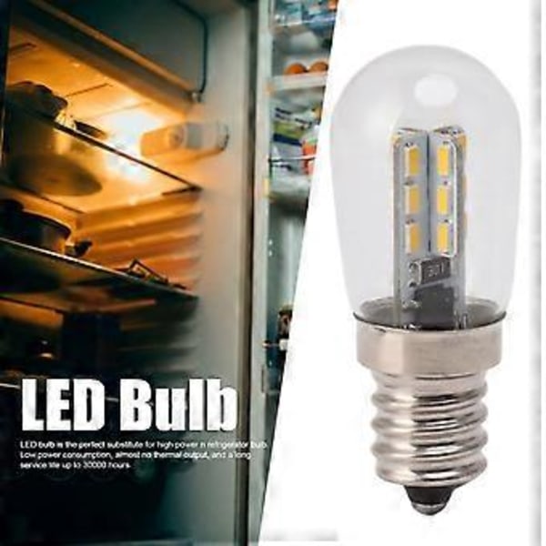 5 kpl E12 LED-lamppua, korkea kirkkaus, 120V, jääkaappilamppu 24 helmellä, jääkaappiin, lämmin valo