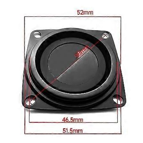 Basradiator Højttaler Membran Hjælpe Forstærk Bas Vibration Membran Passiv Radiator til Woofer Højttaler DIY 2 inches square