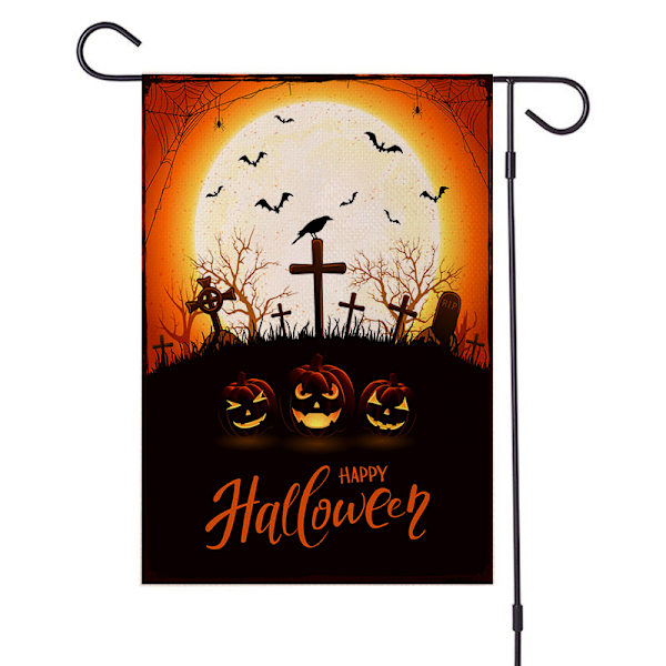 2 stk. Halloween haveflag, Happy Halloween haveflag,
