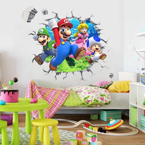 (40*45cm)Cartoon Wall Decals Realistic Stereoscopic Self-Adhesiv