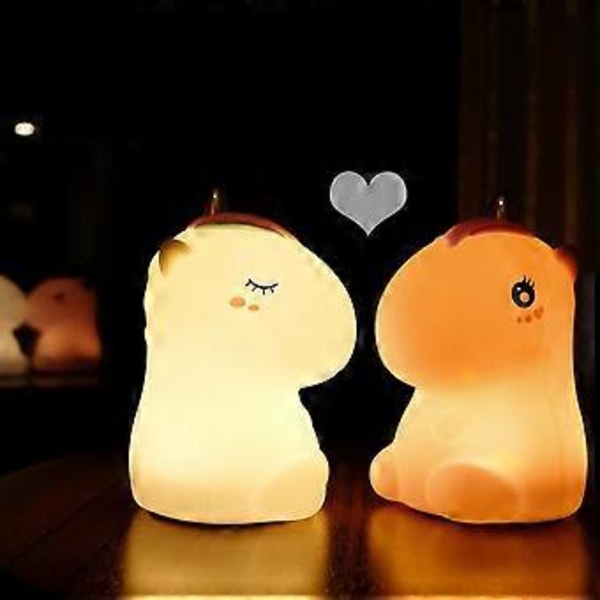 USB-laddande enhörningar form LED-lampa färgglad nattlampa för hem sovrum inomhus rosa