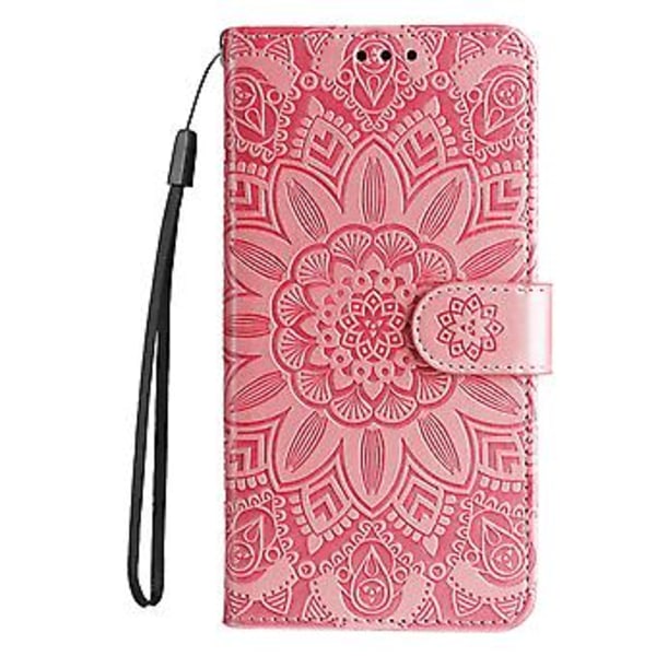 Solros Läder Telefonfodral För Huawei nova Y61 Rose Gold