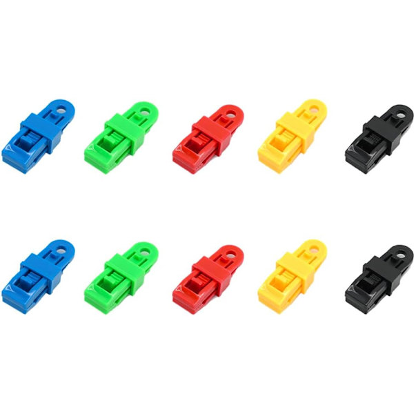 Set med 10 klämmor för presenning, elastisk spännare, klämmor för presenning