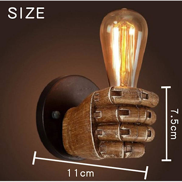 Antik Håndvægslampe Vintage Industriel Væglampe E27 Edison