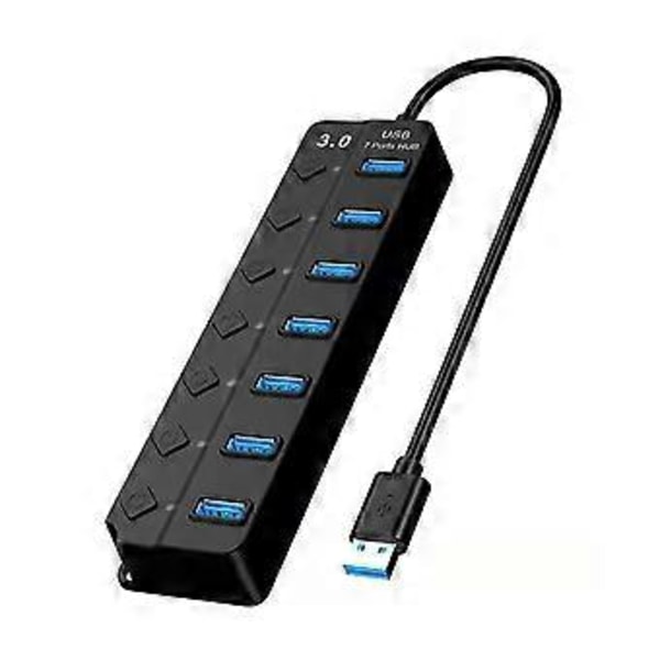7 Porte USB3.0 USB HUB Ultra-Slank Data USB Splitter Opladning Multi USB Port Expander 08 USB2.0 4port
